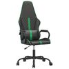 vidaXL Silla gaming cuero sint&eacute;tico negro y verde