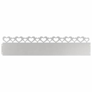 vidaXL Bordes para c&eacute;sped 10 uds. 103 x 0,05 x 22 cm Acero inoxidable