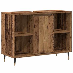 vidaXL Gabinete de Ba&ntilde;o con estante Madera Vieja 80 x 33 x 60 cm