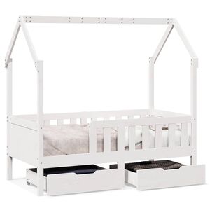 vidaXL Estructura de cama para ni&ntilde;os con cajones madera pino 70x140 cm