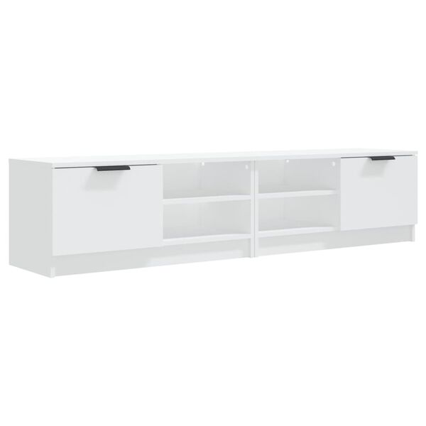 vidaXL Mueble para TV 2 pzas madera contrachapada blanco 80x35x36,5 cm