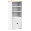 vidaXL Librer&iacute;a BODO madera maciza de pino blanco marr&oacute;n 82x40x173 cm