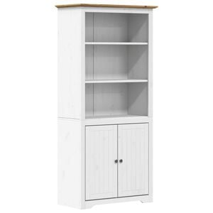 vidaXL Librer&iacute;a BODO madera maciza de pino blanco marr&oacute;n 82x40x173 cm