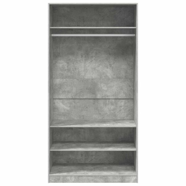 vidaXL Armario de madera contrachapada gris hormig&oacute;n 100x50x200 cm