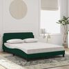 vidaXL Cama con colch&oacute;n Dover terciopelo verde oscuro 140x200 cm