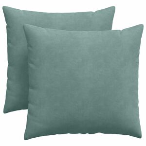 vidaXL Cojines de sof&aacute; 2 pcs Verde Mar 45 x 45 cm Tela de pana
