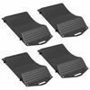 vidaXL Sostenedores de Neum&aacute;ticos 4 uds. Negro 44 x 20 x 4 cm PP