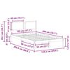 vidaXL Estructura de cama Taup&eacute; 120 x 200 cm Madera de pino macizo