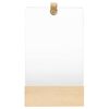 vidaXL Espejo de pared de madera maciza de pino 23x39,5 cm