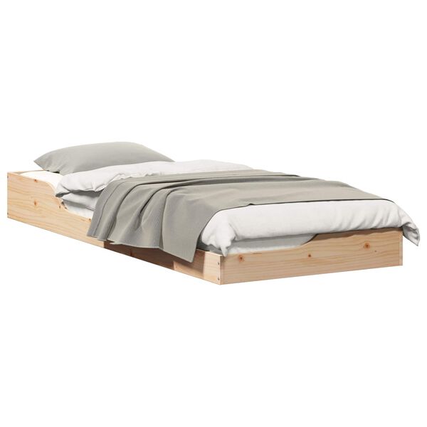vidaXL Estructura de cama Marrón 80 x 220 cm Madera de pino macizo