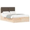 vidaXL Estructura de Cama con Cabecera Tapizada Taup&eacute; 120 x 190 cm