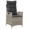 vidaXL Sill&oacute;n de jard&iacute;n reclinable con cojines rat&aacute;n PE gris claro