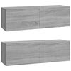vidaXL Set de muebles para TV 4 pzas madera contrachapada gris Sonoma