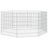 vidaXL Recinto animales corral 8 paneles hierro galvanizado 54x60 cm