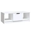 vidaXL Mesa de centro madera de ingenier&iacute;a blanco 102x50x36 cm