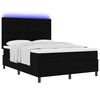 vidaXL Cama tipo Box Spring con colch&oacute;n Negro 140 x 190 cm tela