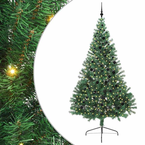 vidaXL &Aacute;rbol de Navidad Artificial Preiluminado Verde 240 cm PVC