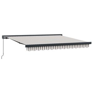 vidaXL Toldo retr&aacute;ctil Gris claro y blanco. 300 x 250 cm