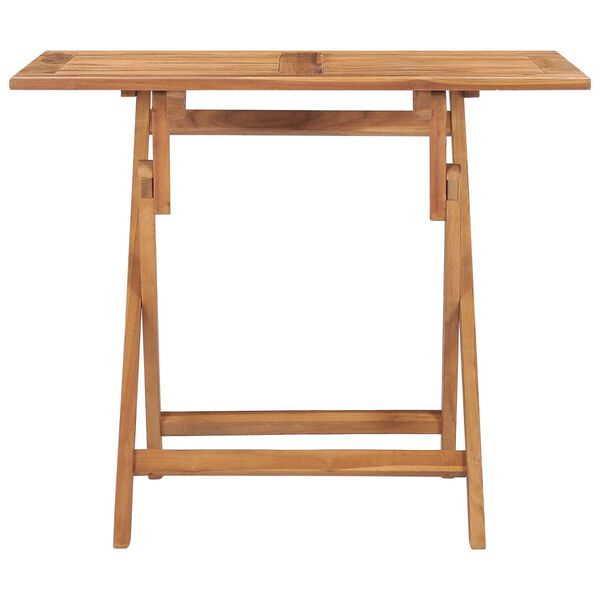 vidaXL Mesa de comedor plegable para jard&iacute;n madera de teca 90x60x75 cm