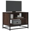 vidaXL Mueble TV metal y madera ingenier&iacute;a marr&oacute;n roble 61x40x46 cm