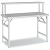 vidaXL Mesa de trabajo para cocina con estante acero inox 120x60x115cm