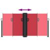 vidaXL Toldo lateral retr&aacute;ctil rojo 120x600 cm