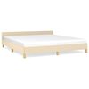 vidaXL Cama sin colch&oacute;n tela color crema 180x200 cm