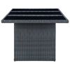 vidaXL Set comedor jard&iacute;n 9 pzas cojines rat&aacute;n sint&eacute;tico gris oscuro
