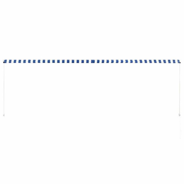 vidaXL Toldo retr&aacute;ctil 400x150 cm azul y blanco