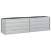 vidaXL Arriate de acero galvanizado plateado 160x40x45 cm