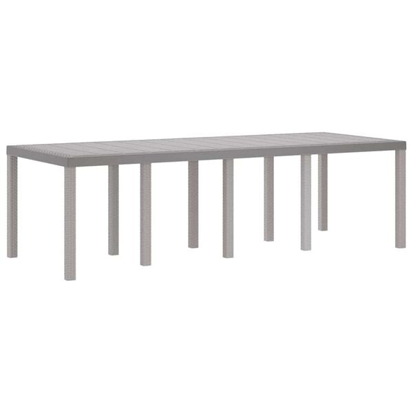 vidaXL Conjunto de Comedor de Jard&iacute;n 9 pcs Blanco Polipropileno