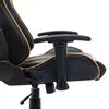 vidaXL Silla de gaming de cuero sint&eacute;tico negro y dorado