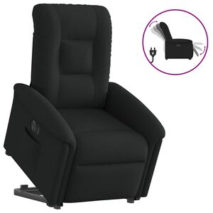 vidaXL Sill&oacute;n el&eacute;ctrico reclinable elevable de tela negro