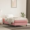 vidaXL Estructura de cama con somier terciopelo rosa 90x190 cm