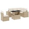 vidaXL Juego de sof&aacute;s jard&iacute;n con cojines 6 pzas rat&aacute;n sint&eacute;tico beige