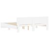 vidaXL Estructura de cama con LED sin colch&oacute;n blanco 180x200 cm