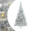 vidaXL Árbol de Navidad Artificial Preiluminado Plateado 240 cm PET