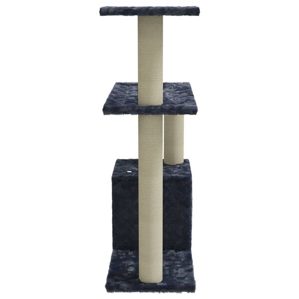 vidaXL Rascador para gatos con postes de sisal gris oscuro 70 cm