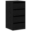 vidaXL Cajonera 3-Caj&oacute;n Negro 40 x 41 x 76 cm Madera de ingenier&iacute;a