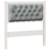 vidaXL Cabecero Otro y gris claro 80 cm Madera maciza de pino