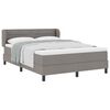 vidaXL Cama tipo Box Spring con cabecera Taup&eacute; 140 x 200 cm tela