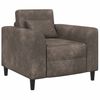 vidaXL Sill&oacute;n Gris oscuro Cuero de Suede Sint&eacute;tico