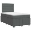 vidaXL Cama box spring con colch&oacute;n Gris oscuro 120 x 200 cm Tela