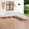vidaXL Juego de muebles de jard&iacute;n 7 piezas madera maciza pino blanco