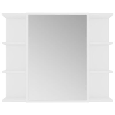 vidaXL Armario de espejo de baño madera contrachapada 80x20,5x64 cm