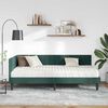 vidaXL Estructura de Cama Esquina con Colch&oacute;n 2 pcs Verde Terciopelo