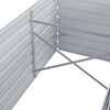 vidaXL Arriate de jardín de acero galvanizado gris 240x80x45 cm