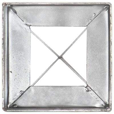 vidaXL Picas de tierra 6 uds acero galvanizado plateado 10x10x76 cm