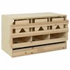 vidaXL Ponedero para gallinas 3 compartimentos madera pino 96x40x45 cm