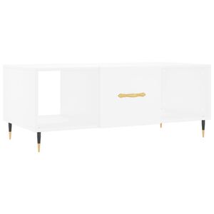 vidaXL Mesa de centro madera contrachapada blanco 102x50x40 cm